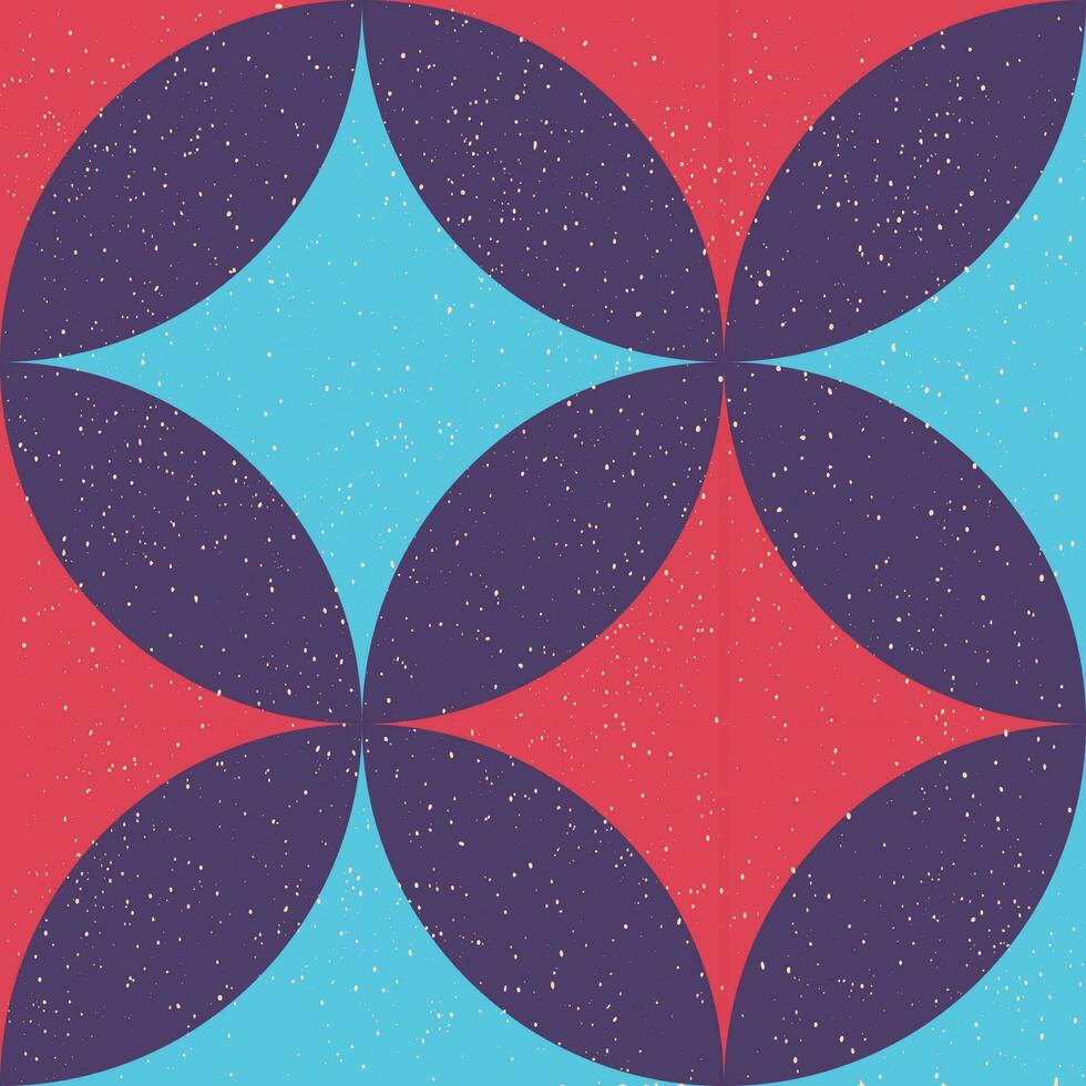 Geometric object  with riso print effect. Vector. Graphic element  for fabric, textile, clothing, wrapping paper, wallpaper, poster. Graphic element.  Perfect For your own decoration or design vector