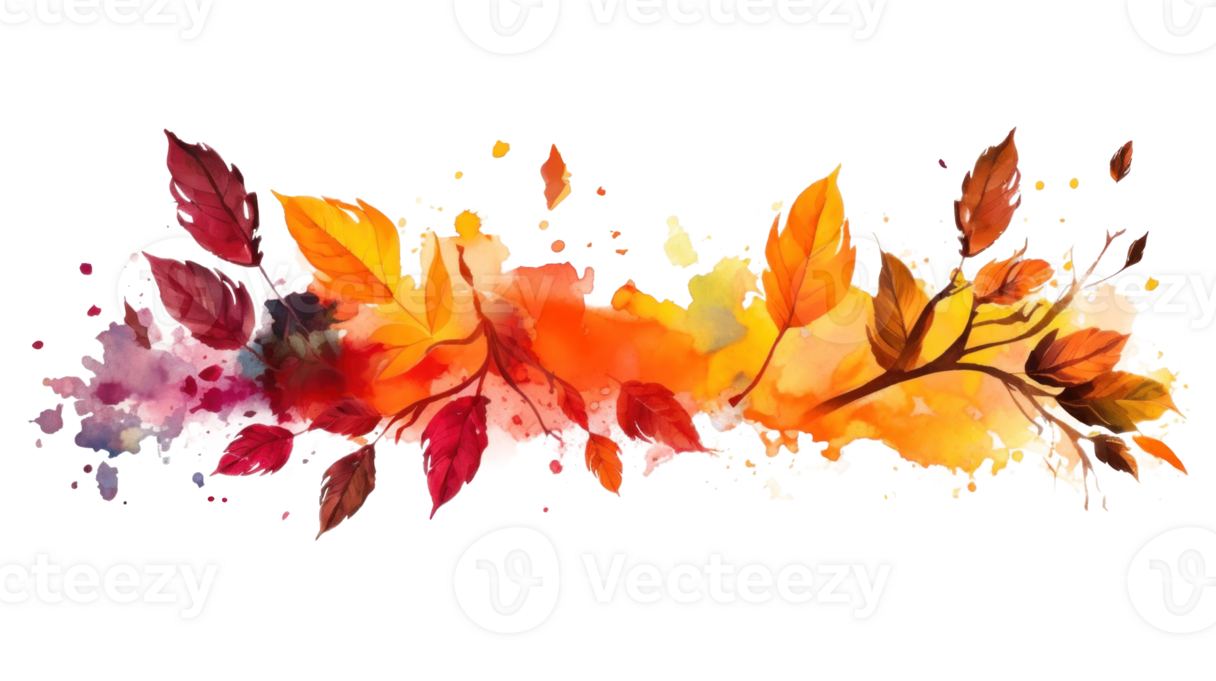 Autumn leaves frame. Illustration png