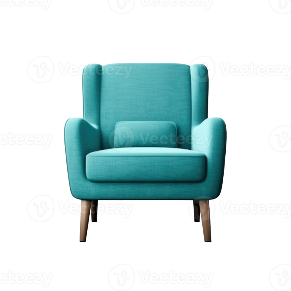 Modern vivid armchair isolated. Illustration png