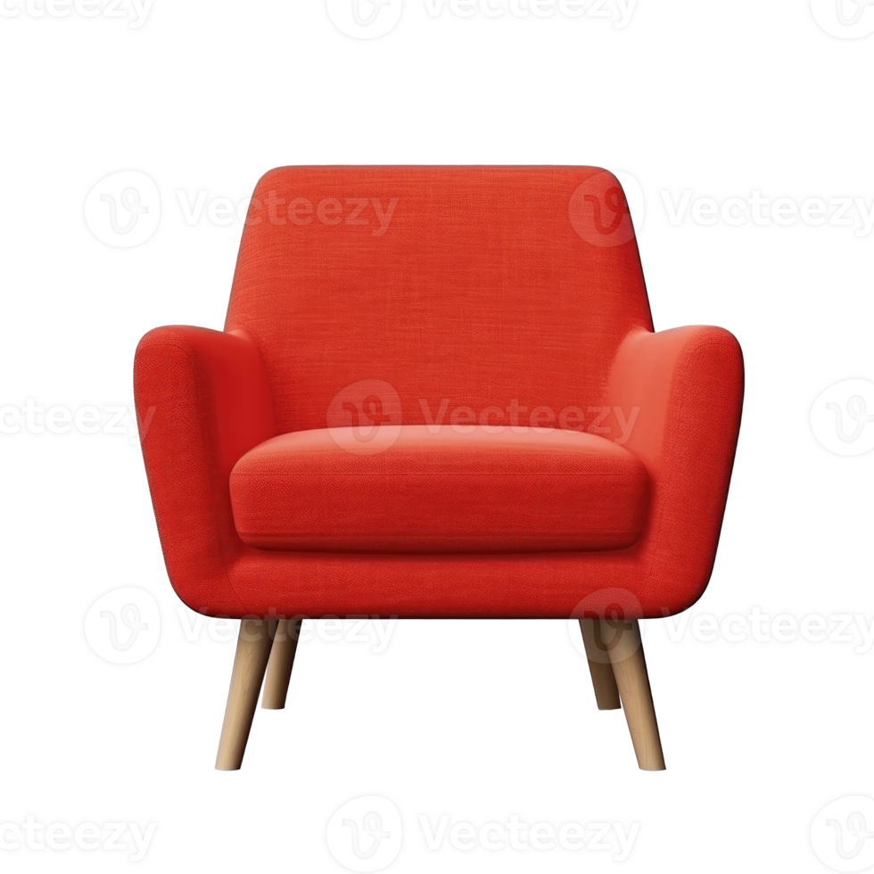 Modern vivid armchair isolated. Illustration png