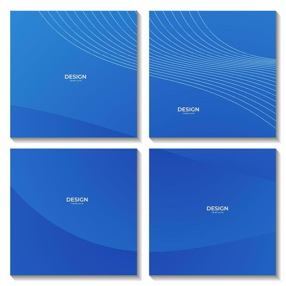 squares abstract blue wave background for business vector