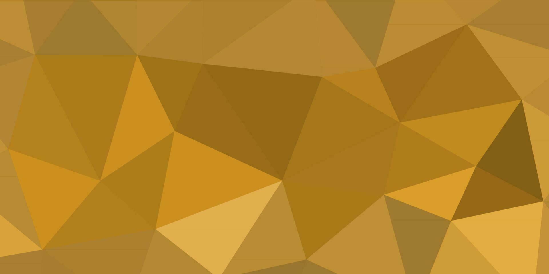 abstract golden brown geometric background with triangles vector