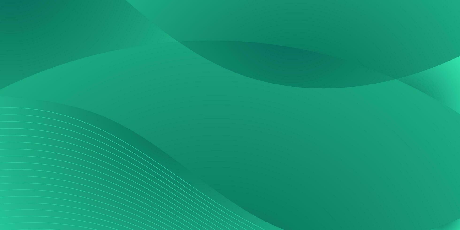 abstract green background with waves for business vector