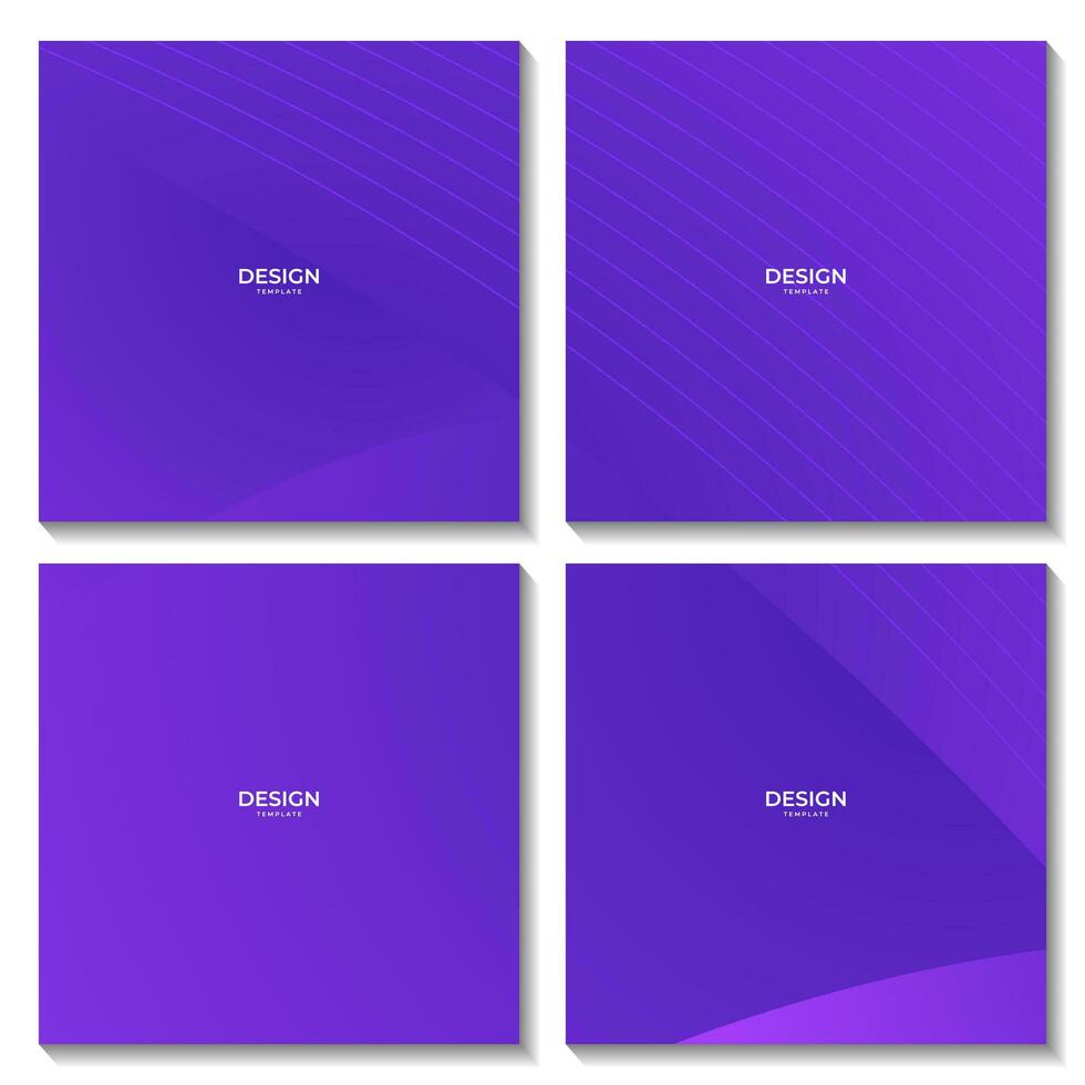 set of squares abstract purple background with lines vector