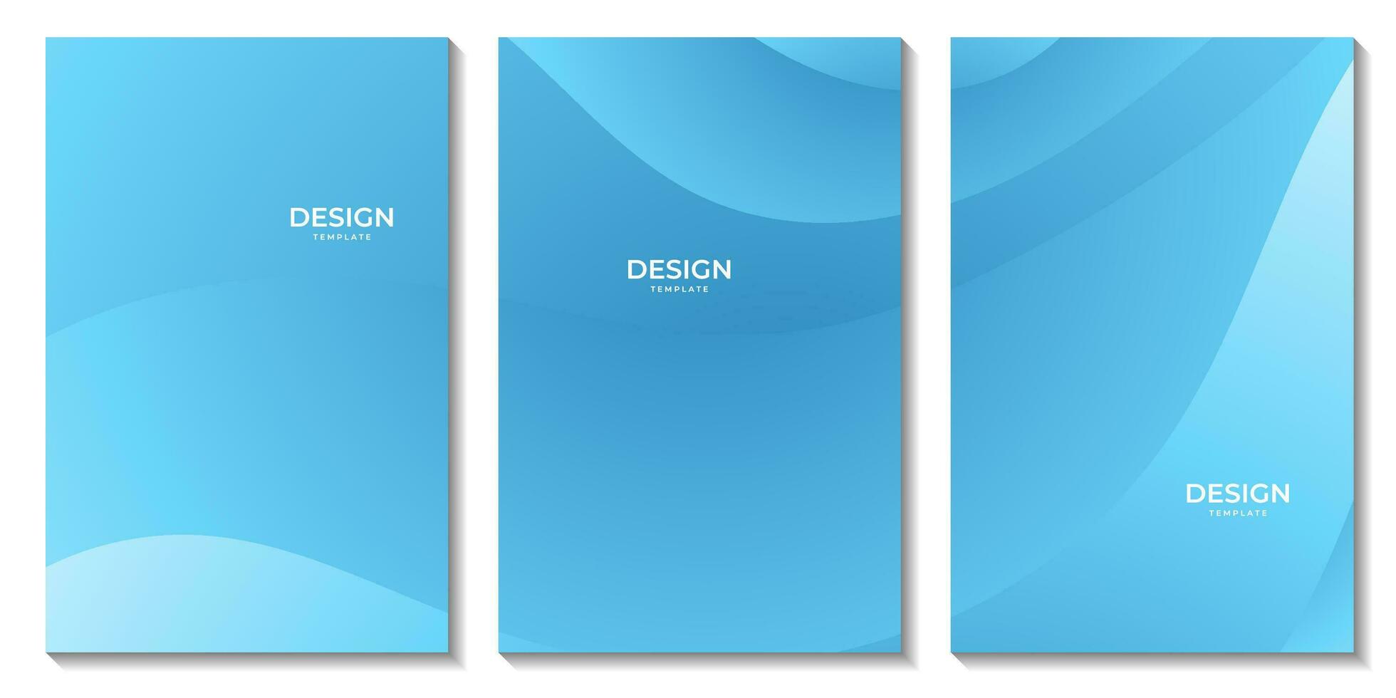 set of flyers with abstract blue sky background for business vector