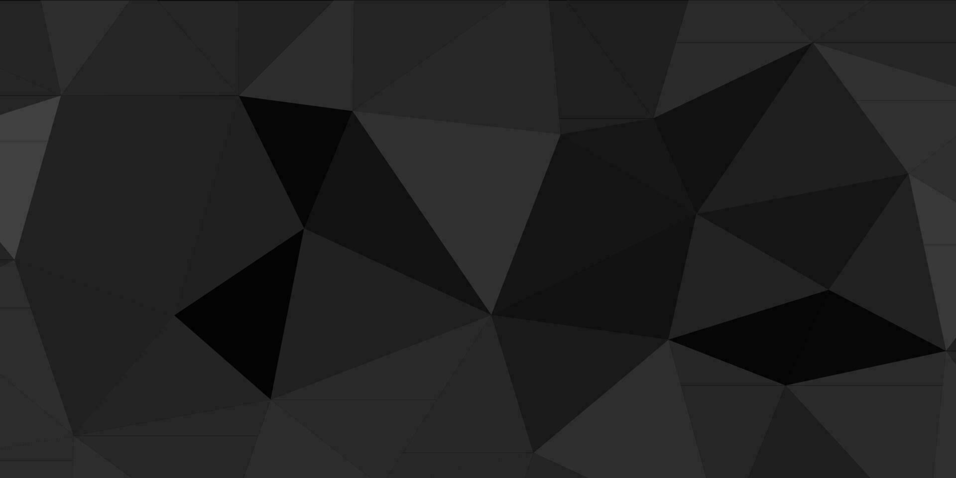 abstract pure black geometric background with triangles vector