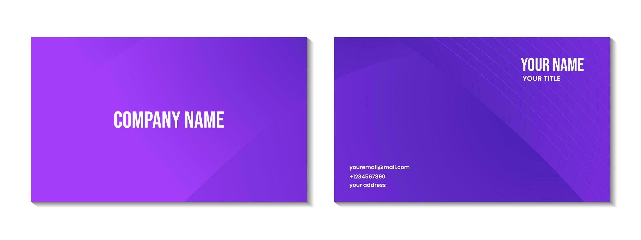 business card design abstract purple background with lines vector