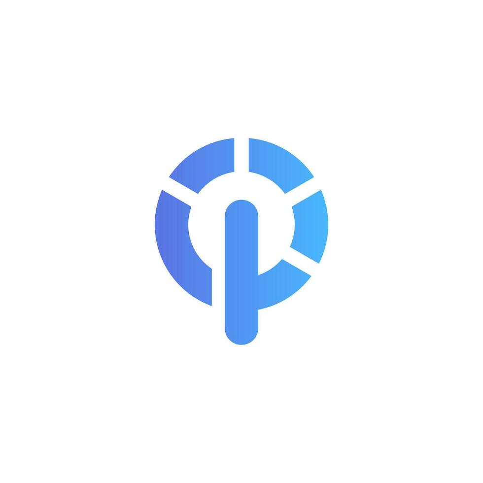 vector monogram logo initial letter O and P. on off power illustration.