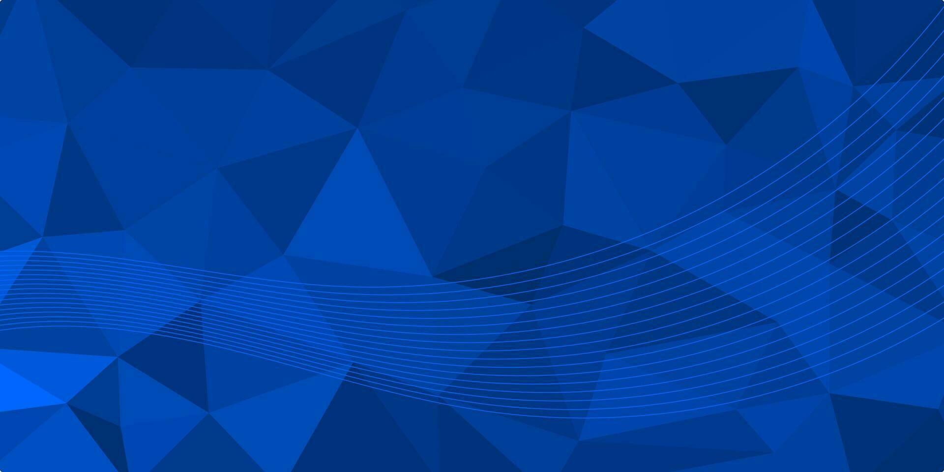 abstract blue geometric background with triangles for business vector