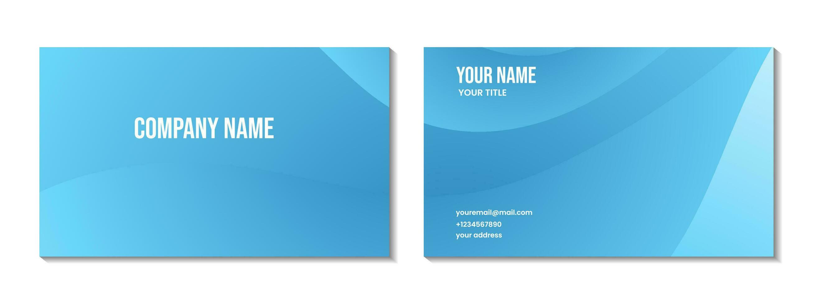 business card design with abstract blue sky background for business vector