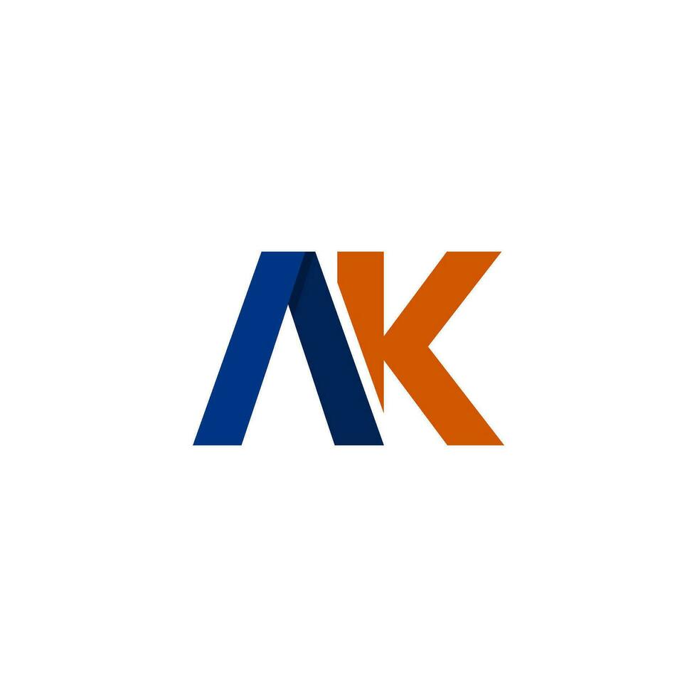 letter AK logo for business vector