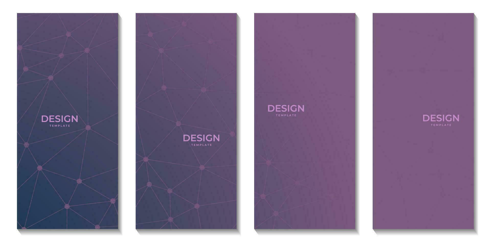 set of brochures abstract colorful geometric background with triangle shape pattern and molecular vector