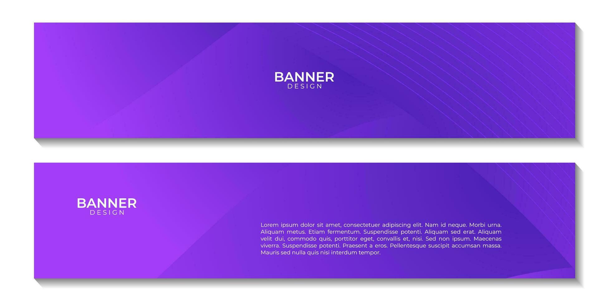 set of banners abstract purple background with lines vector