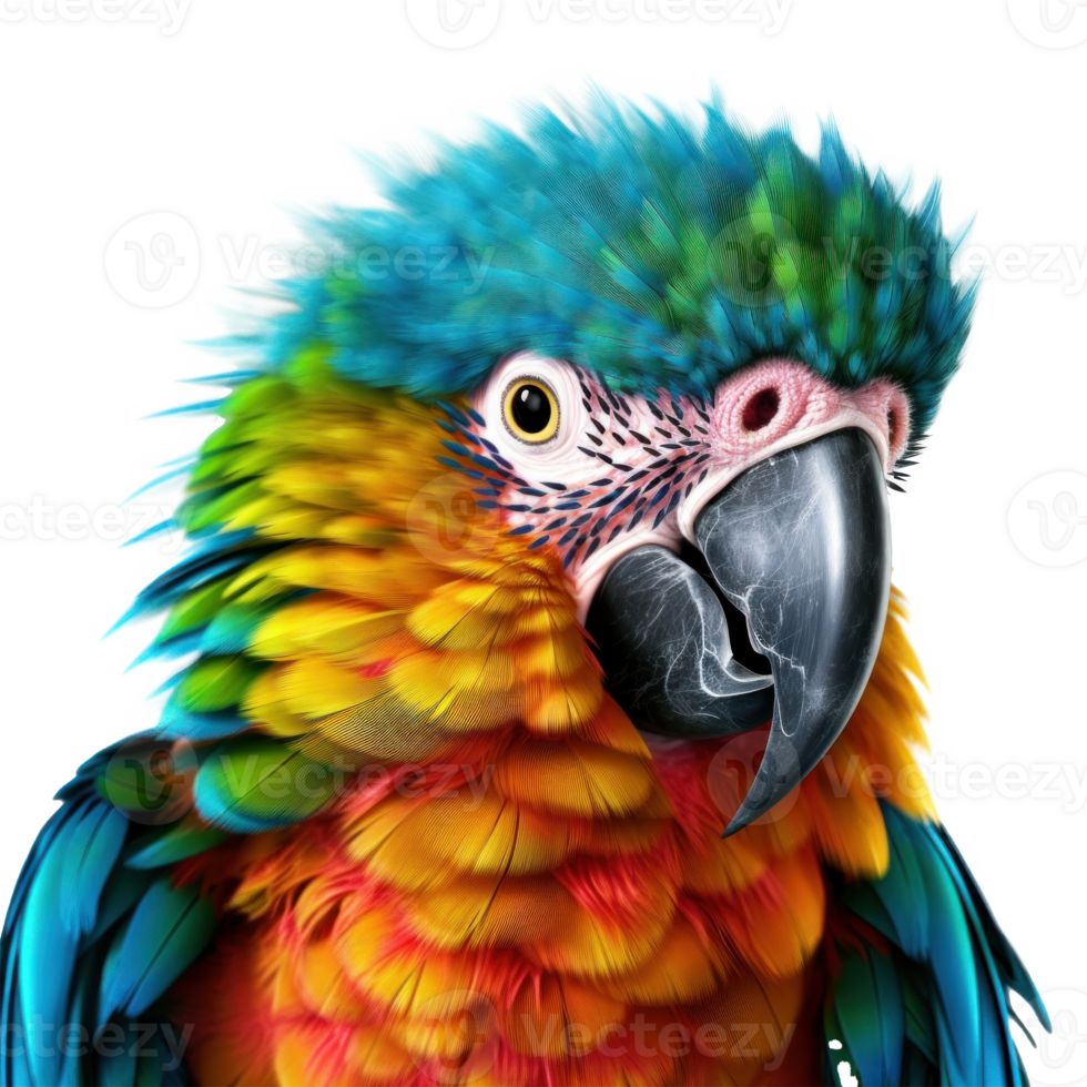 Bright parrot isolated. Illustration png