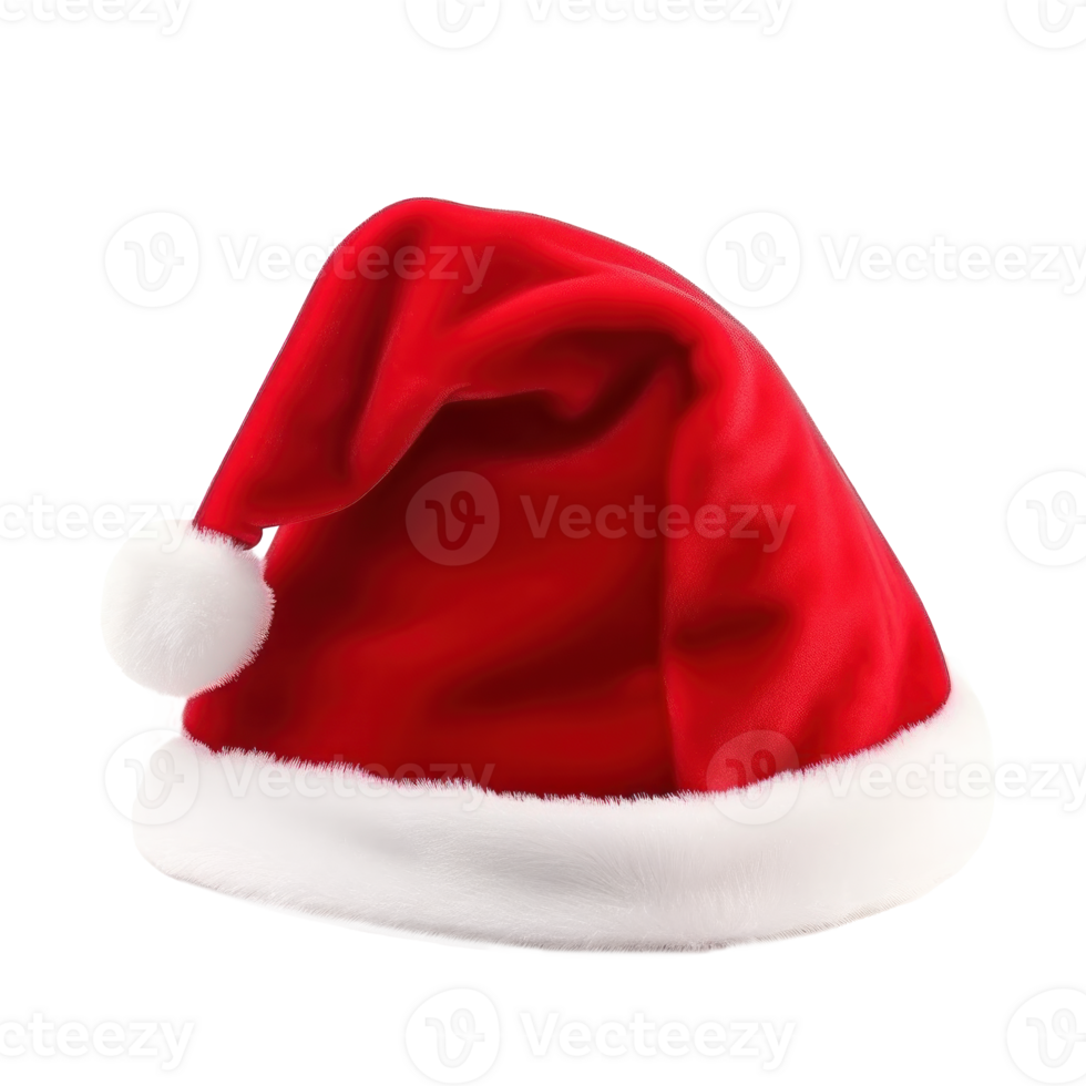 Santa Claus Red Hat Isolated. Illustration png