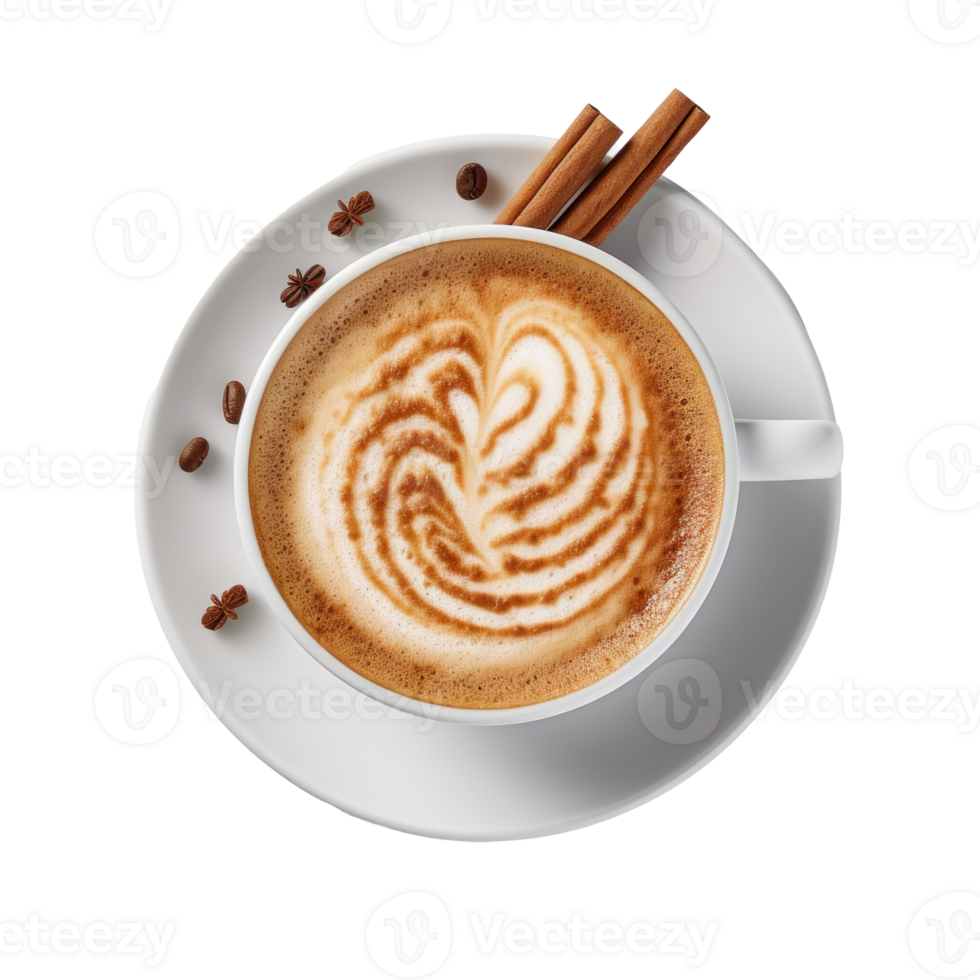 Cappuccino cup isolated. Illustration png