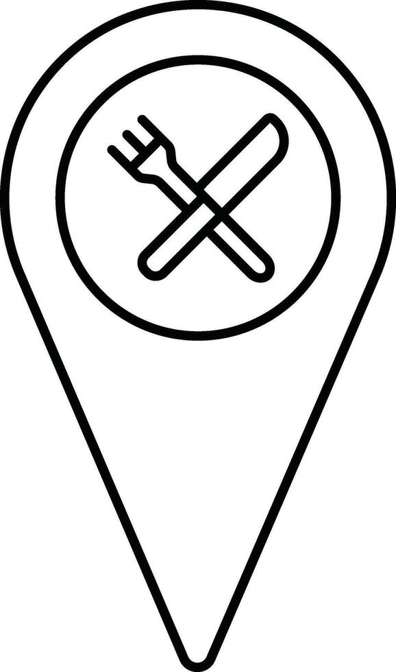 Food Delivery Icon In line Art vector