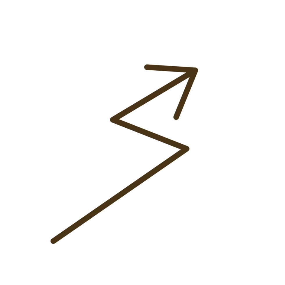 Brown arrow simple png