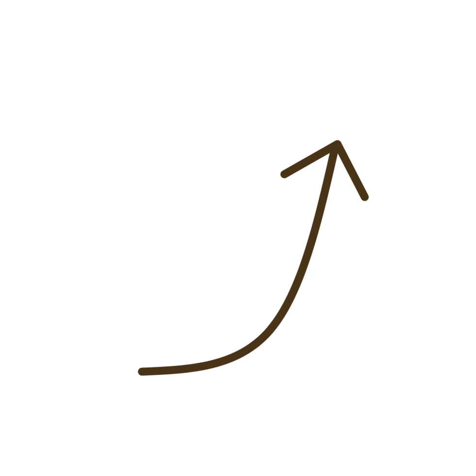 Brown arrow simple png