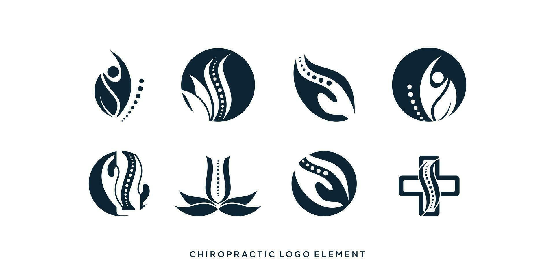 Chiropractic logo vector element with modern creative concept design