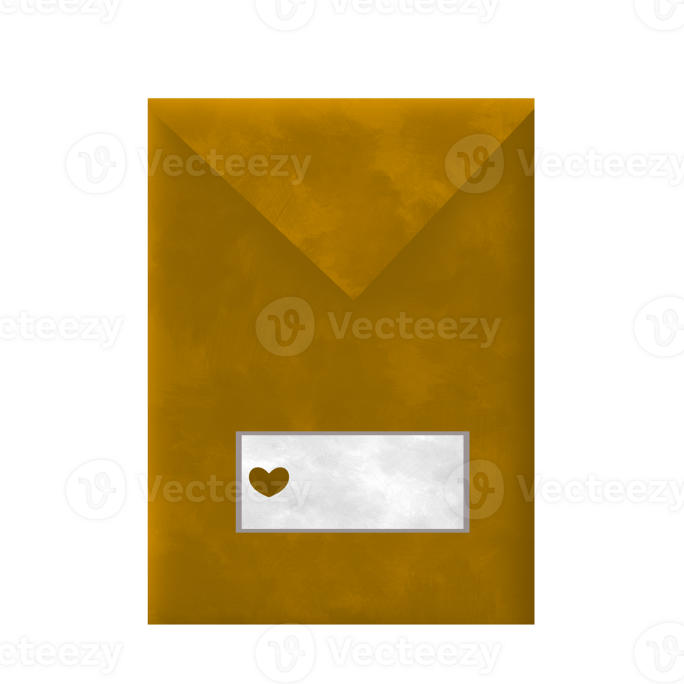 Envelope in watercolor style png