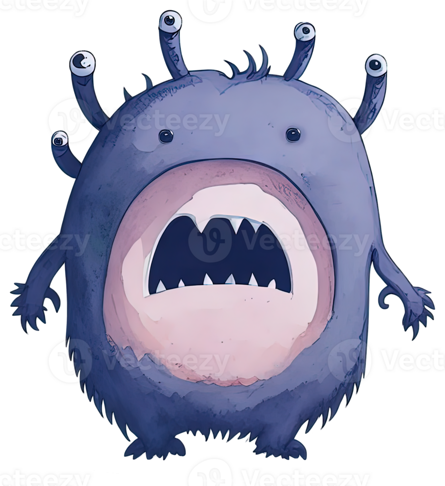 Cute monster isolated. png