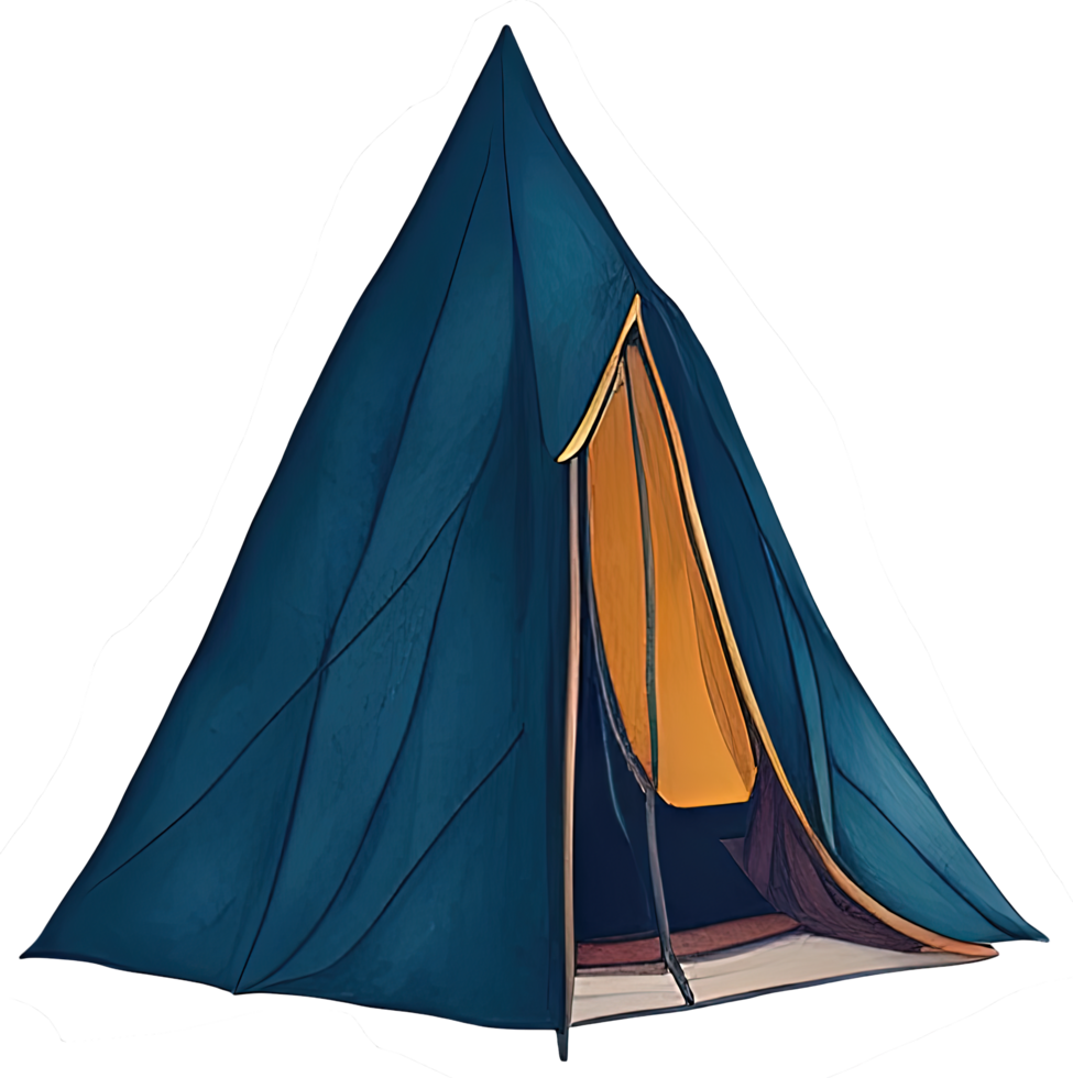 Watercolor camping tent. png