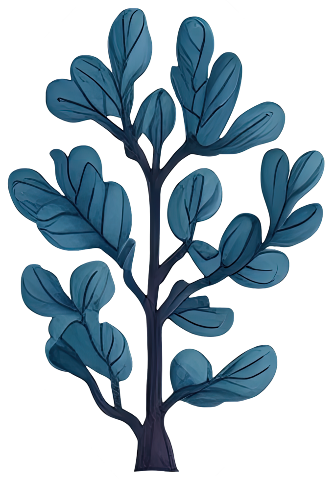 Watercolor green tree. png