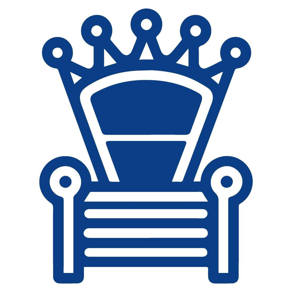 Throne icon vector glyph royal style furniture
