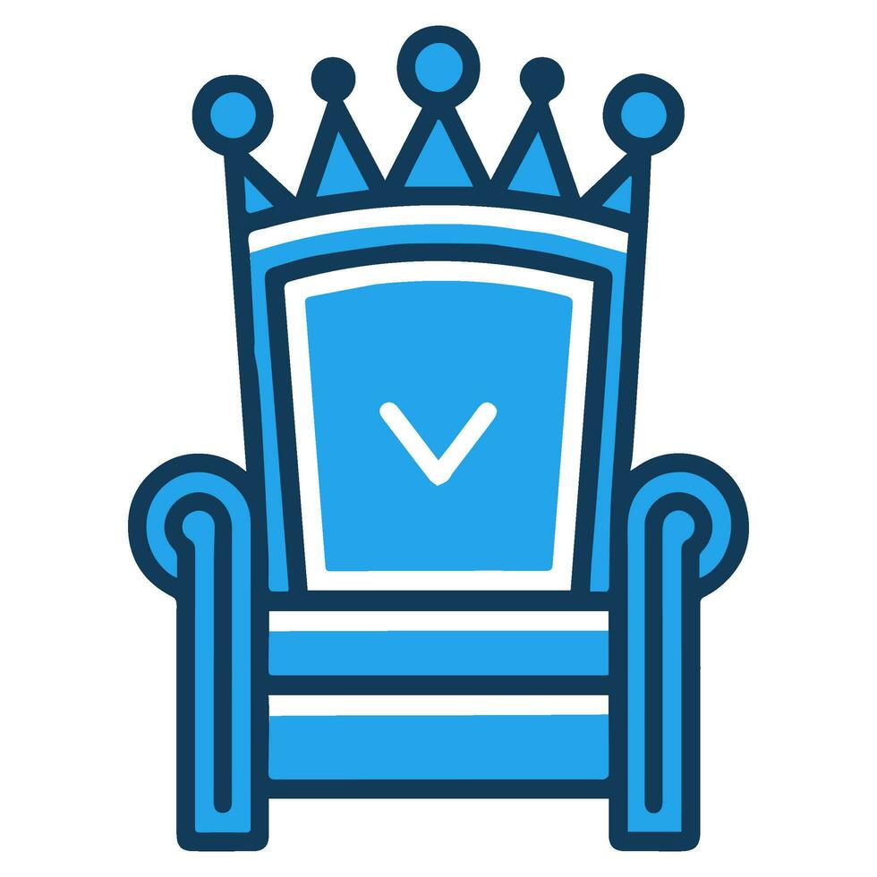 Throne icon vector glyph royal style furniture