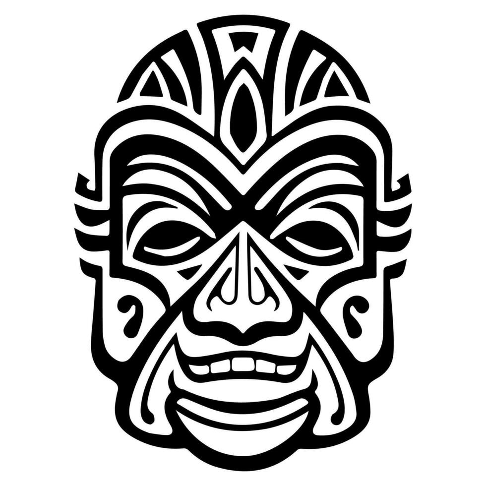 Polynesian elements, icon, glyph, vector, isolate, silhouette, totem, tattoo vector
