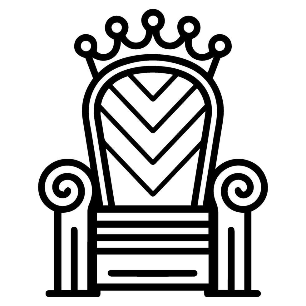 Throne icon vector glyph royal style furniture