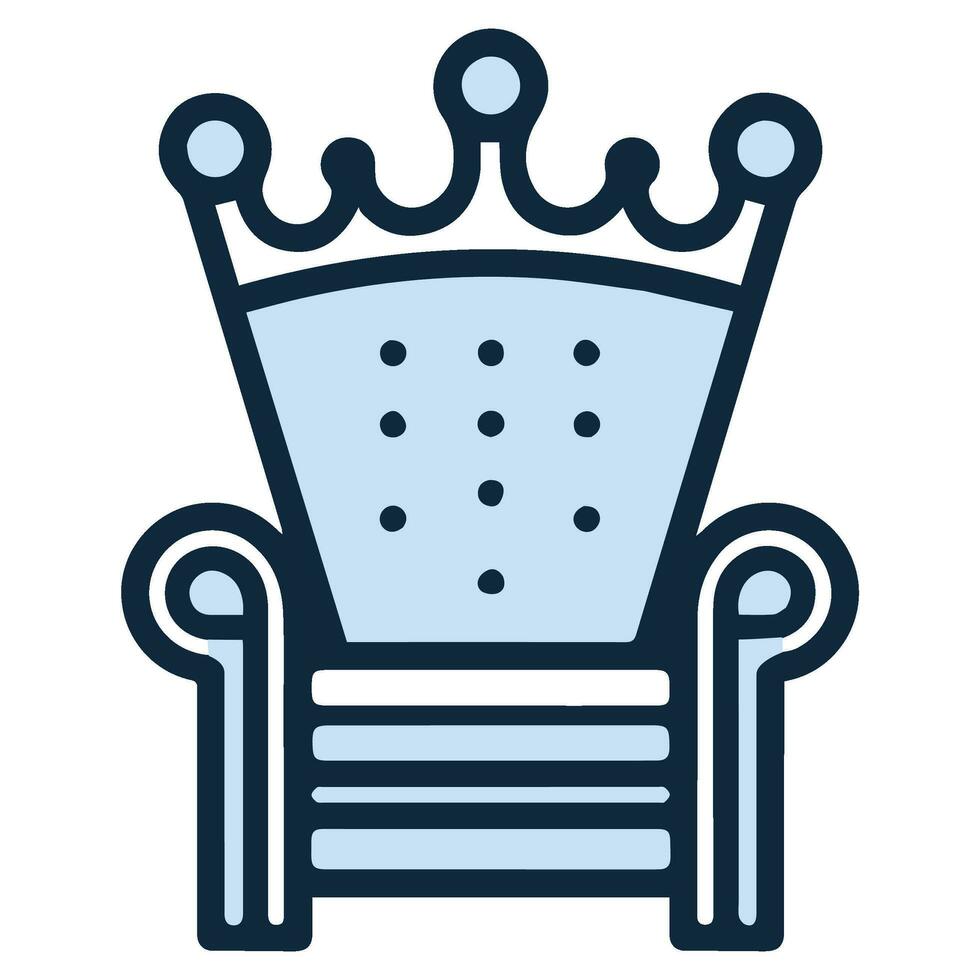 Throne icon vector glyph royal style furniture