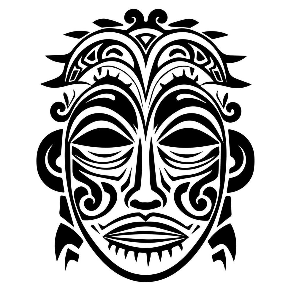 Polynesian elements, icon, glyph, vector, isolate, silhouette, totem, tattoo vector