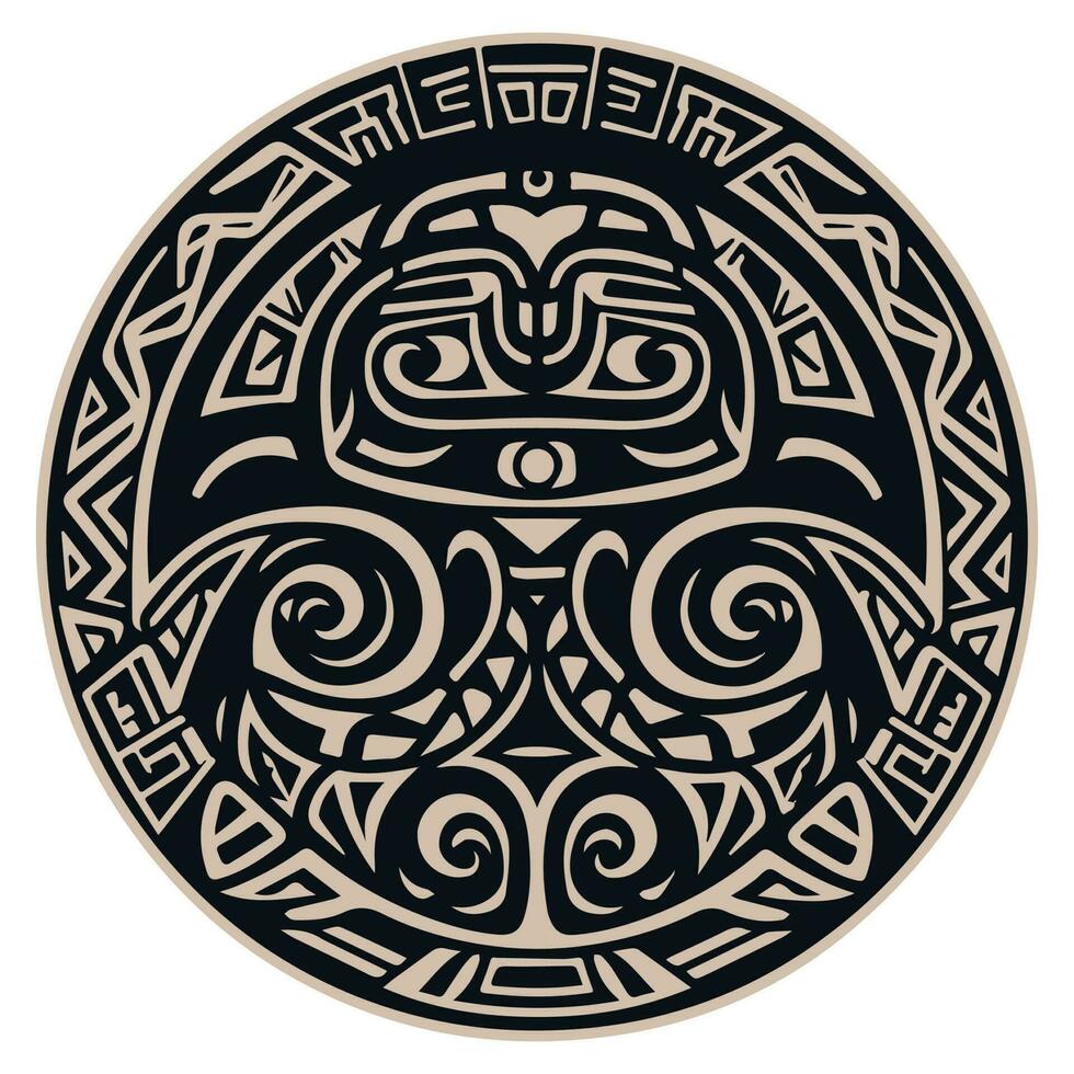 Polynesian elements, icon, glyph, vector, isolate, silhouette, totem, tattoo vector