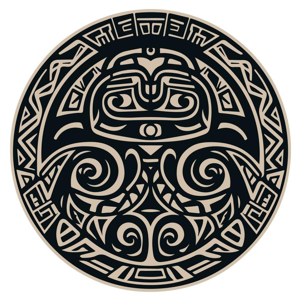 Polynesian elements, icon, glyph, vector, isolate, silhouette, totem ...