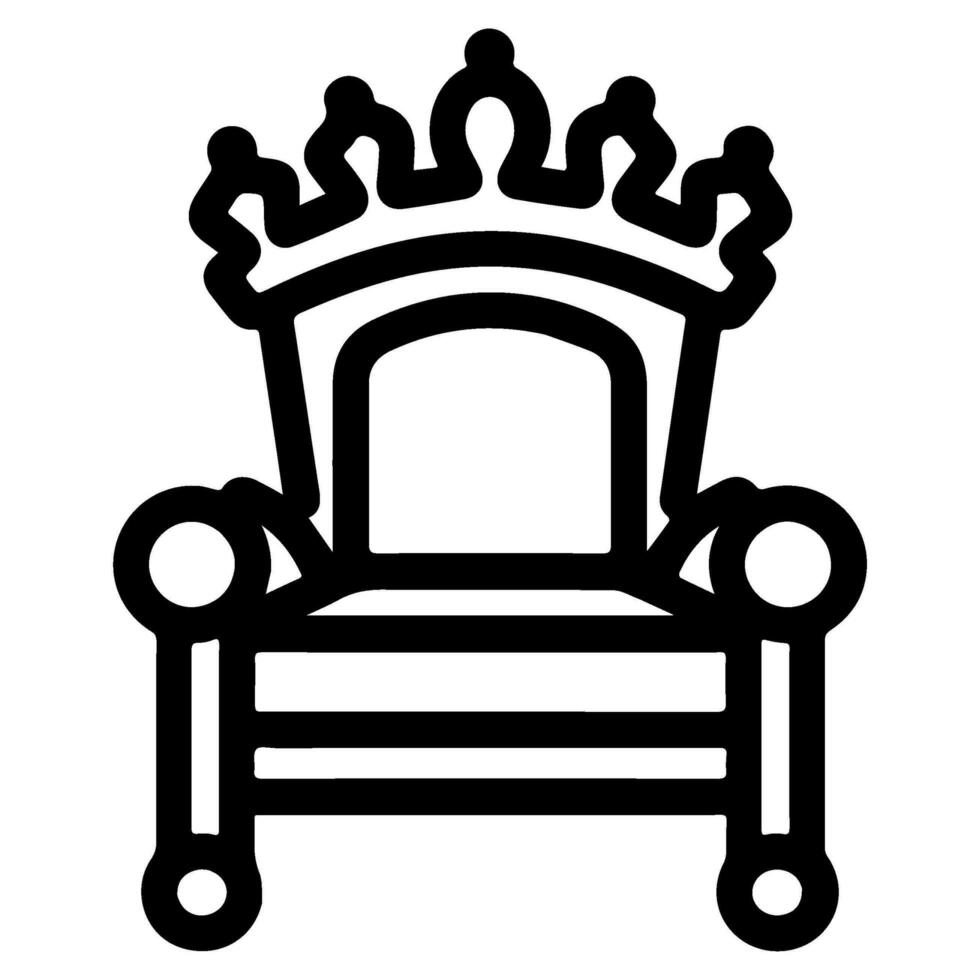 Throne icon vector glyph royal style furniture