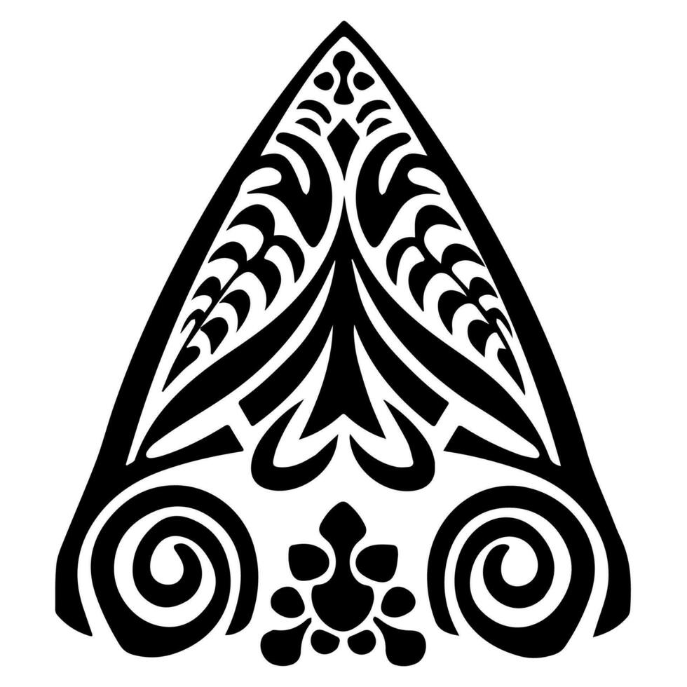 Polynesian elements, icon, glyph, vector, isolate, silhouette, totem, tattoo vector