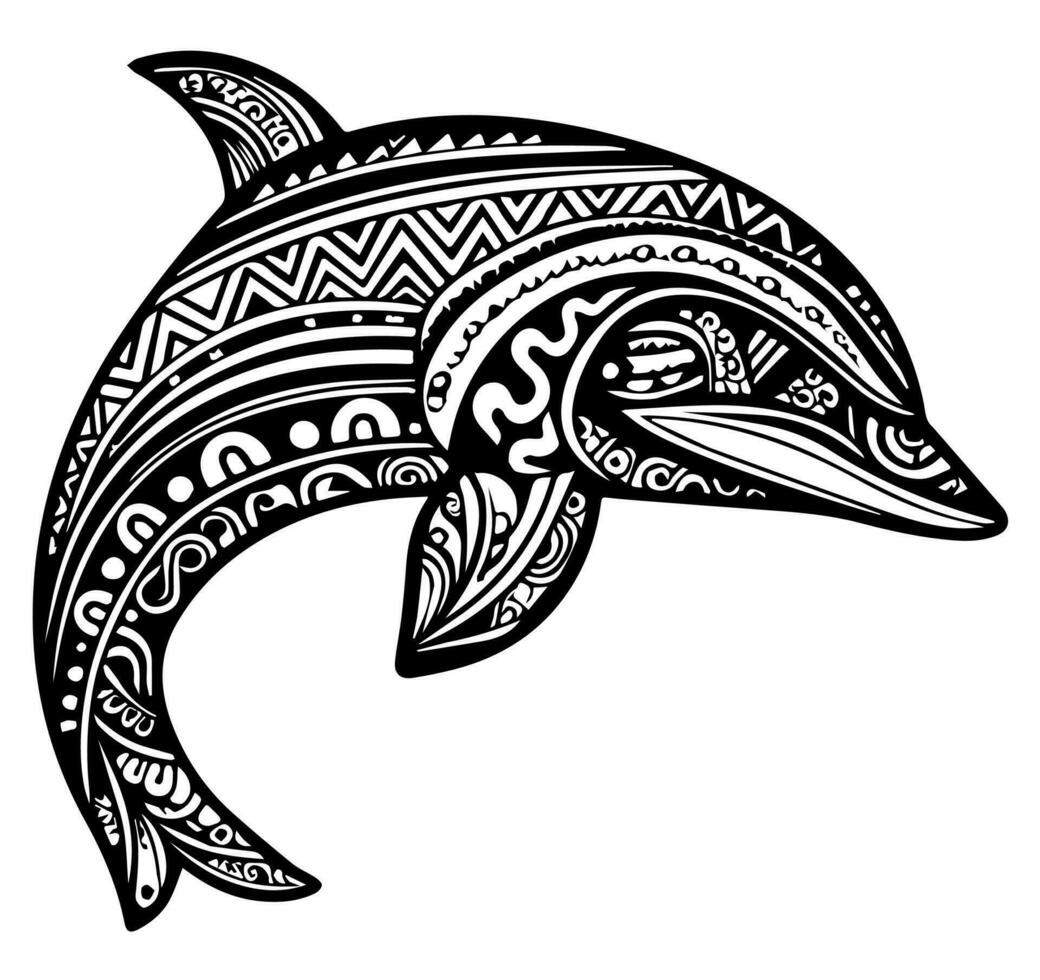 set of Polynesian elements, icon, glyph, vector, isolate, silhouette, totem, tattoo vector