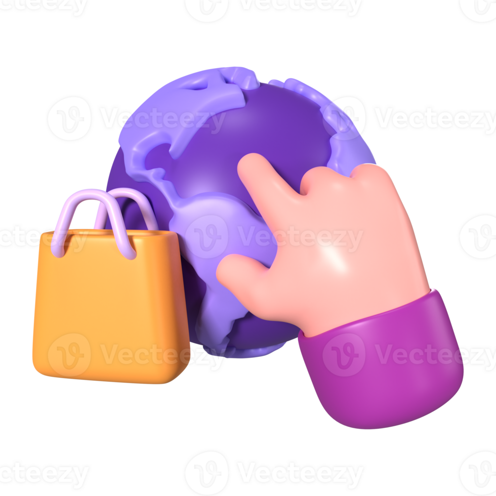 World Delivery 3D Illustration Icon png
