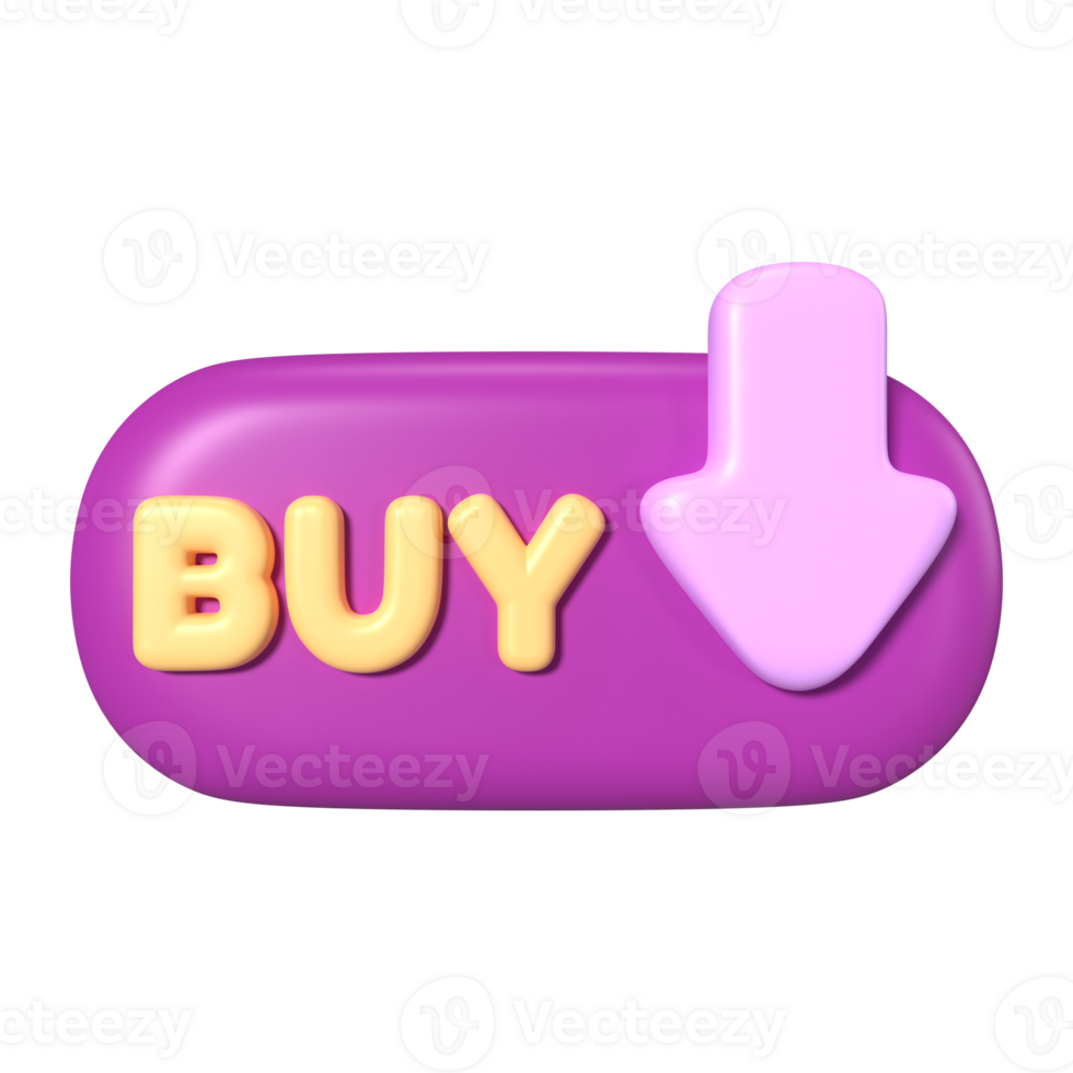 Buy Button 3D Illustration Icon png
