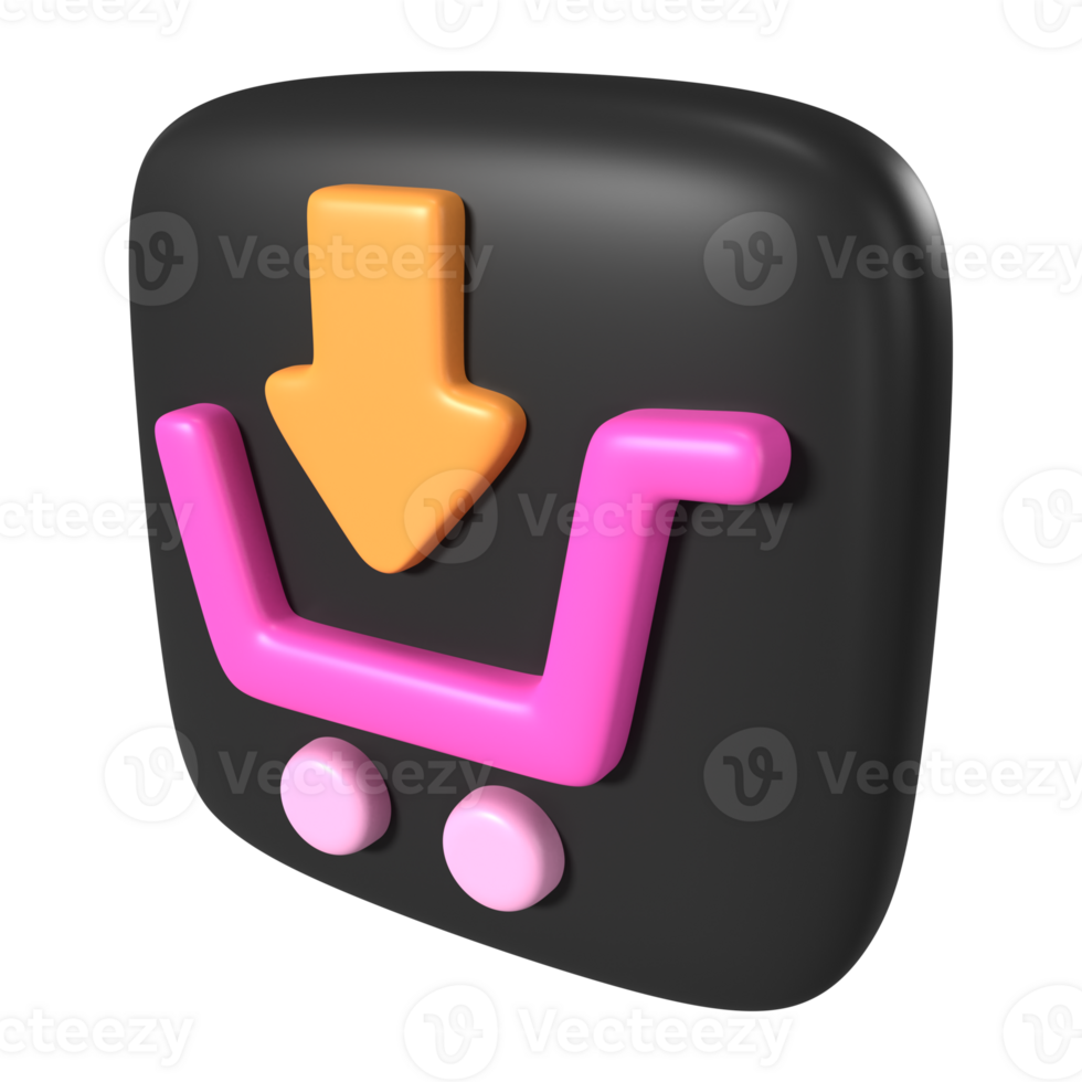 Kaufen Taste 3d Illustration Symbol png