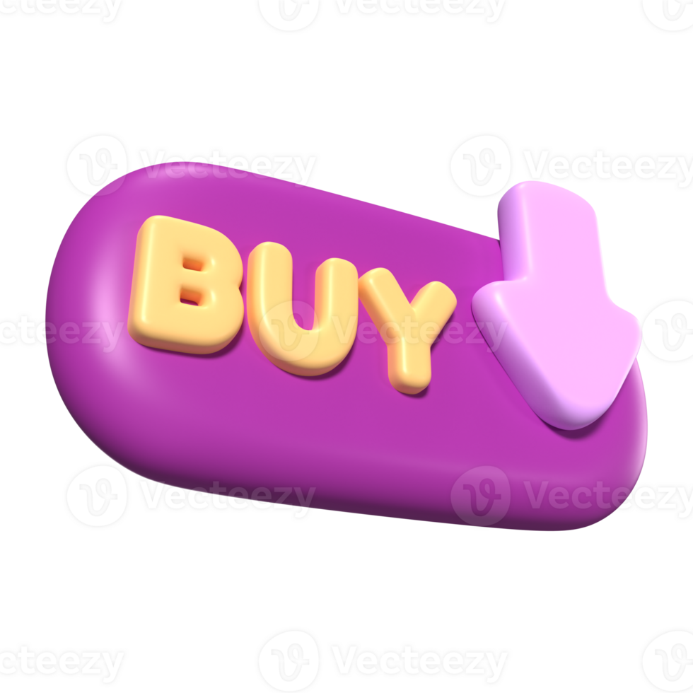 Buy Button 3D Illustration Icon png
