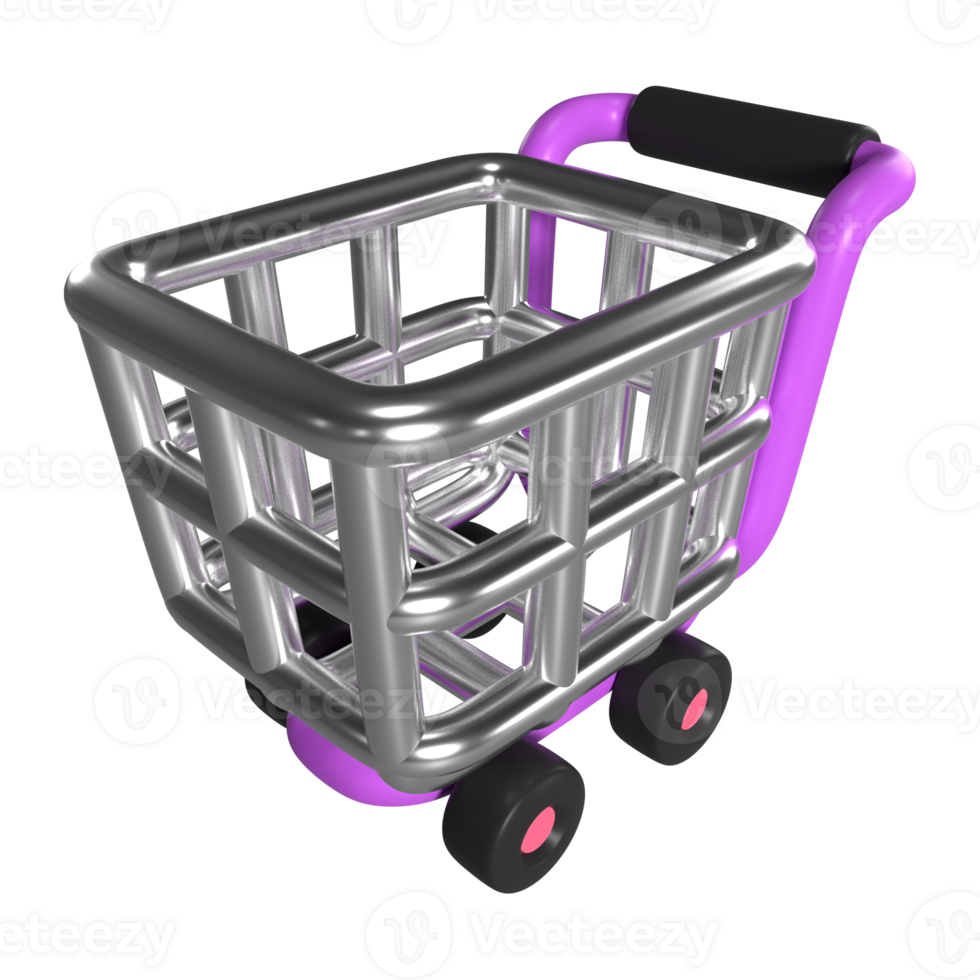 vide achats Chariot 3d illustration icône png