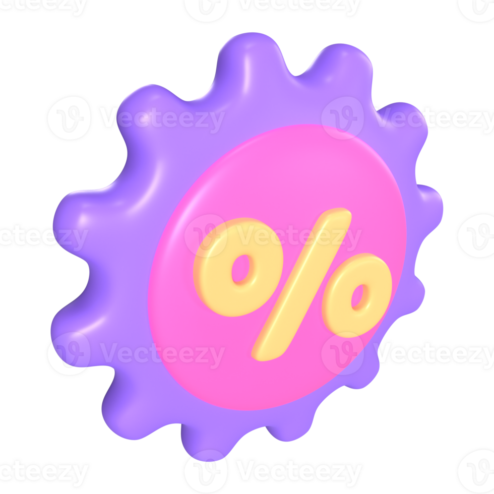 Discount Star 3D Illustration Icon png