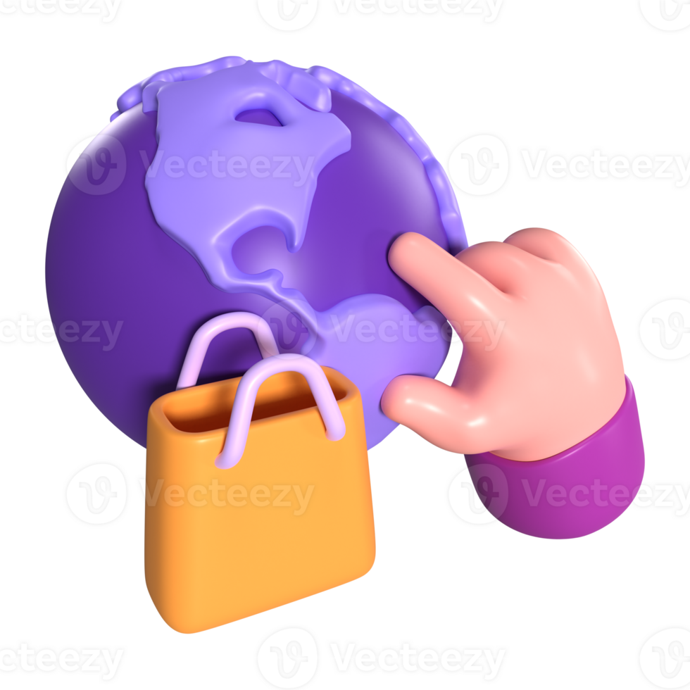 World Delivery 3D Illustration Icon png