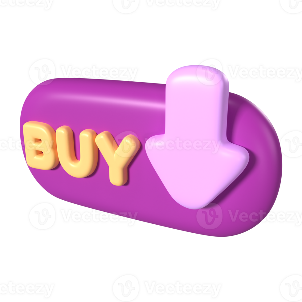 Buy Button 3D Illustration Icon png