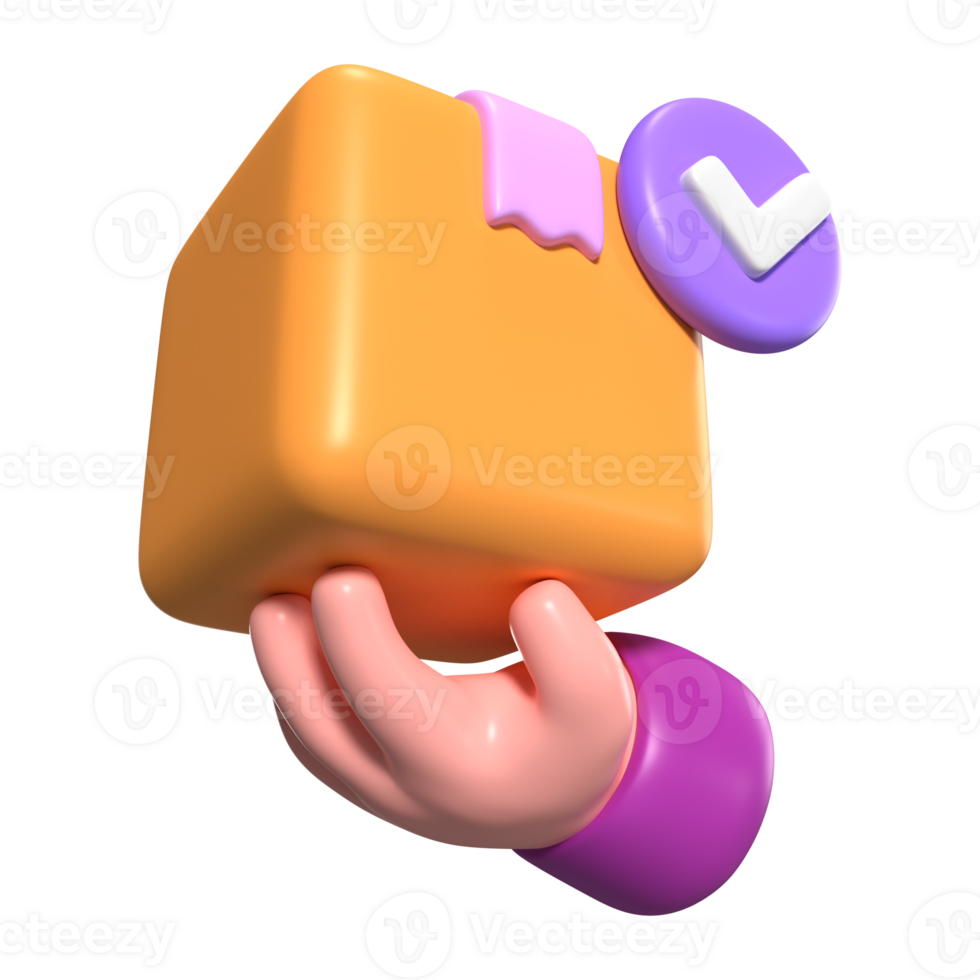 Package Received 3D Illustration Icon png