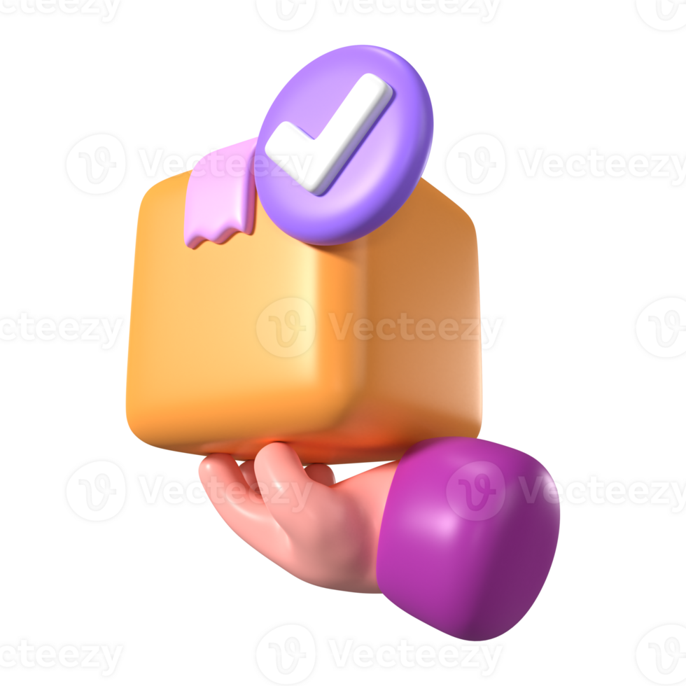 Package Received 3D Illustration Icon png