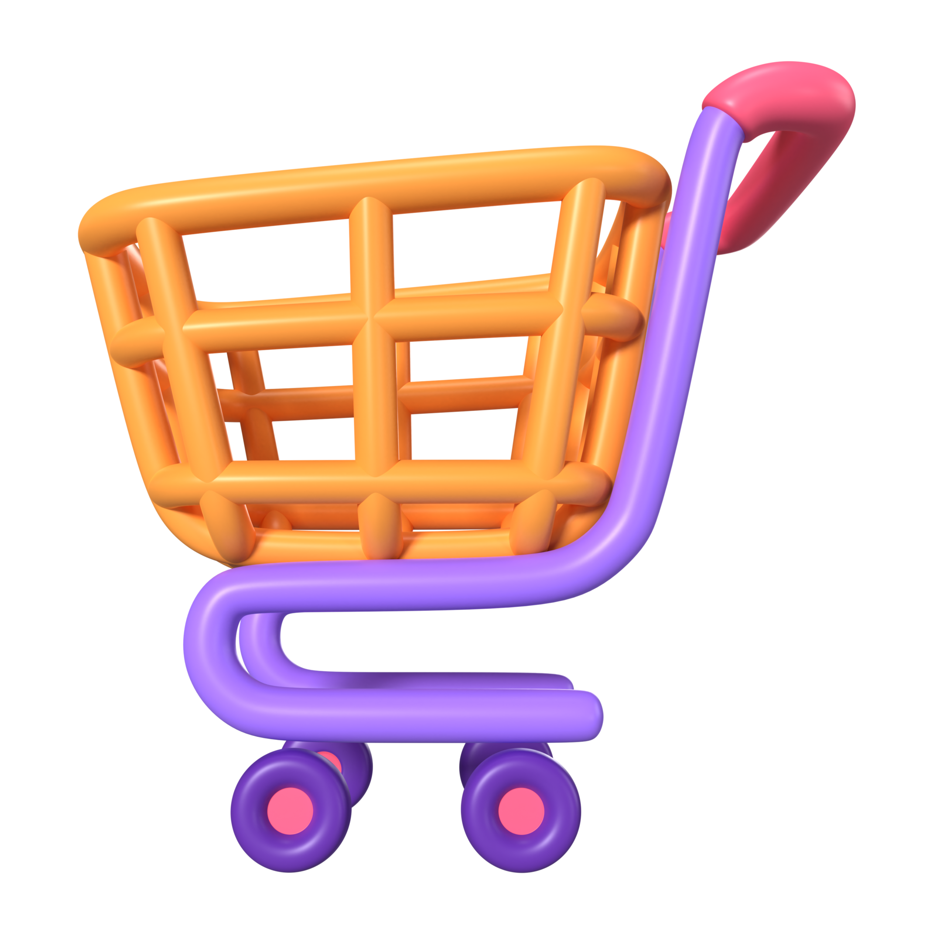 Empty Shopping Cart 3D Illustration Icon 24679917 PNG